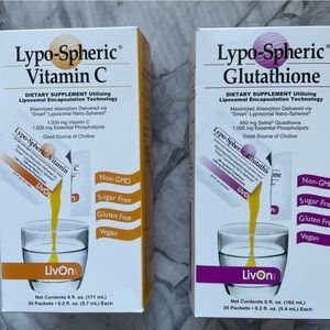 Bundle of 2 diff types of LivOn Lypo-spheric Lypo-Spheric Glutathione & Vit C